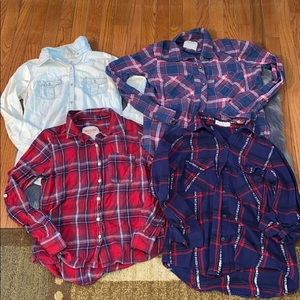 Button up flannel bundle